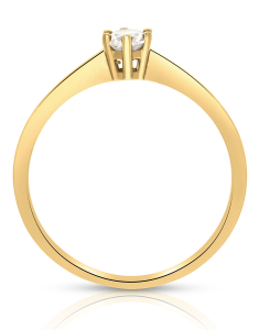 inel de logodna aur 14 kt solitaire si cubic zirconia RG018Y