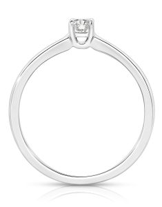 inel de logodna aur 14 kt solitaire cu diamant RG082850-15-114-W