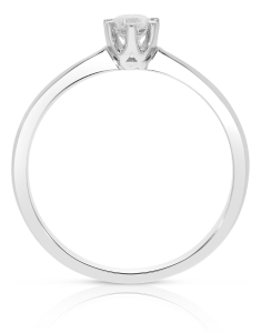inel de logodna aur 14 kt solitaire cu diamant RG082851-25-114-W