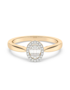 inel de logodna aur 14 kt baguette cu diamante EU08329RF0012-Y